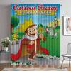 Curious George Curtains for Bedroom Curtains Child Room Shades Window Curtain Partition Halloween Decoration Living Kitchen Home