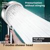 7-Modus Hochdruck-Duschkopf Großes Panel, Großer Durchfluss Sprühdüse Massage Dusche Badezimmer Zubehör