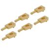 6Pcs Guitar Bridge Saddle Brass String Saddles Replacement Electric Guitar AccessoriesGold