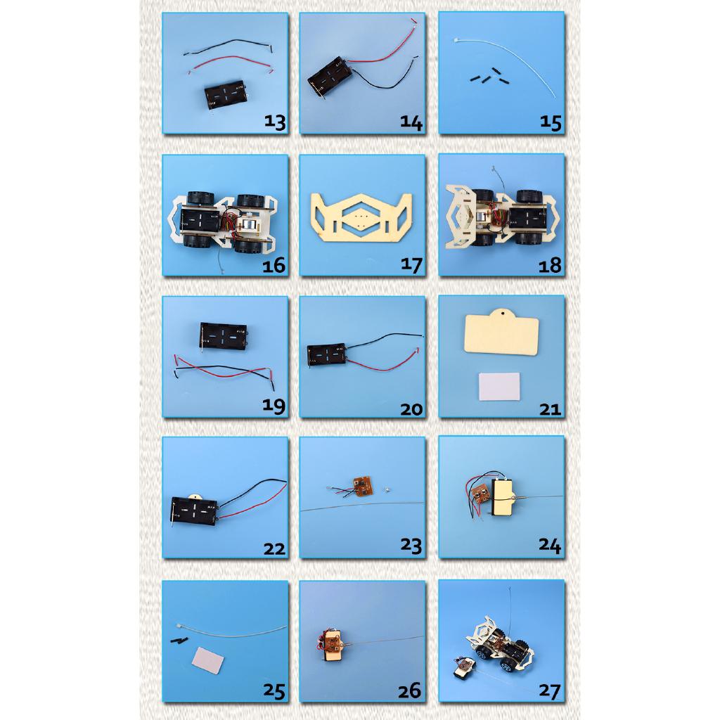 Remote Control Phantom Racing Model Kit Car Toy for Boys DIY Manual Assembly Wooden Model Electric Robotics Educational Kits Car