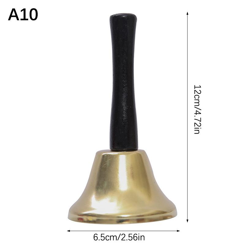 Vintage Metal Service Bell Counter Desk Bell For Restaurant, Hotel, Game Show, Coffee Shop Multifunctional Portable Hand Bell