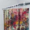 Modern Abstract Shower Curtain Artistic Bathroom Decor In Red Blue Yellow White Black Splash Watercolor Pattern Made Of Waterpro