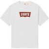 T-shirt Décontracté Confortable à Manches Courtes et Col Rond Côtelé avec Imprimé Logo Levis pour Homme T-shirts Blanc 001AM-0011