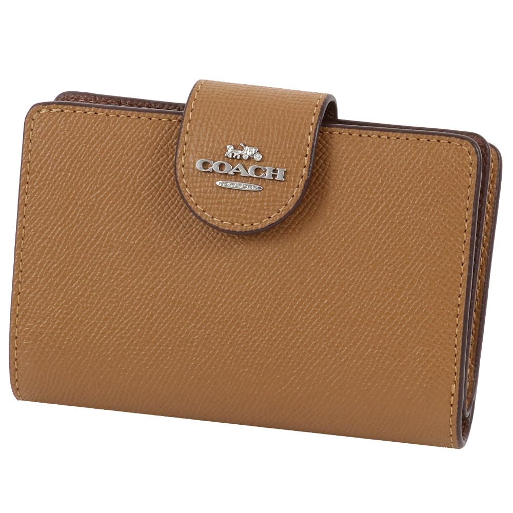 

Кошелек Кошелек 6390 SVQD кожаный кошелек Outlet Light Saddle [Coach] складной женский [б/у]
