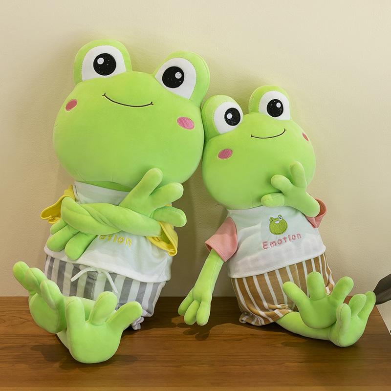 Summer Frog Plush Toy Doll Girl Hugs Pillows Children's Birthday Gifts Sleeping Leg Clip Doll