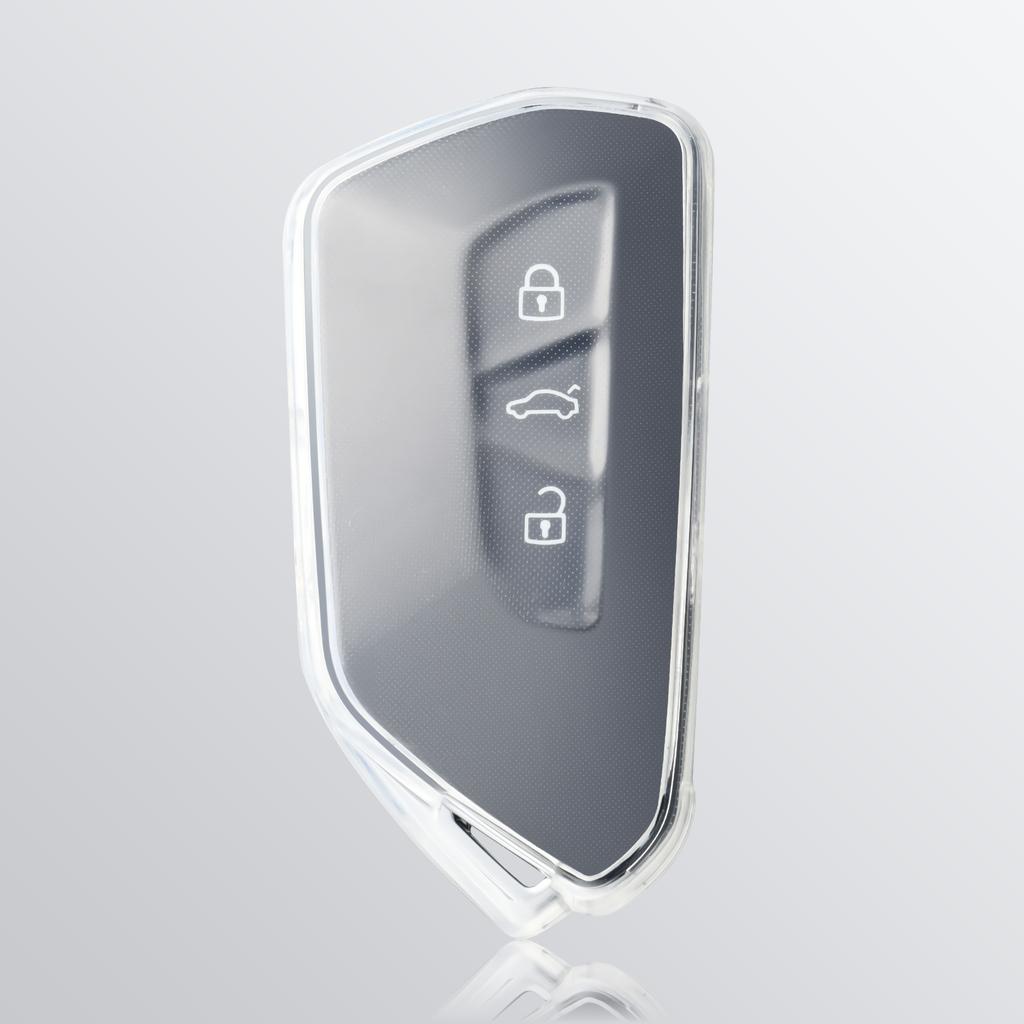 For VW Volkswagen Golf 8  ID.3 ID.4 Skoda Octavia A8 MK4 MK8 2022 2021 GTI R TPU Transparent Car Key Fob Case Cover Accessories
