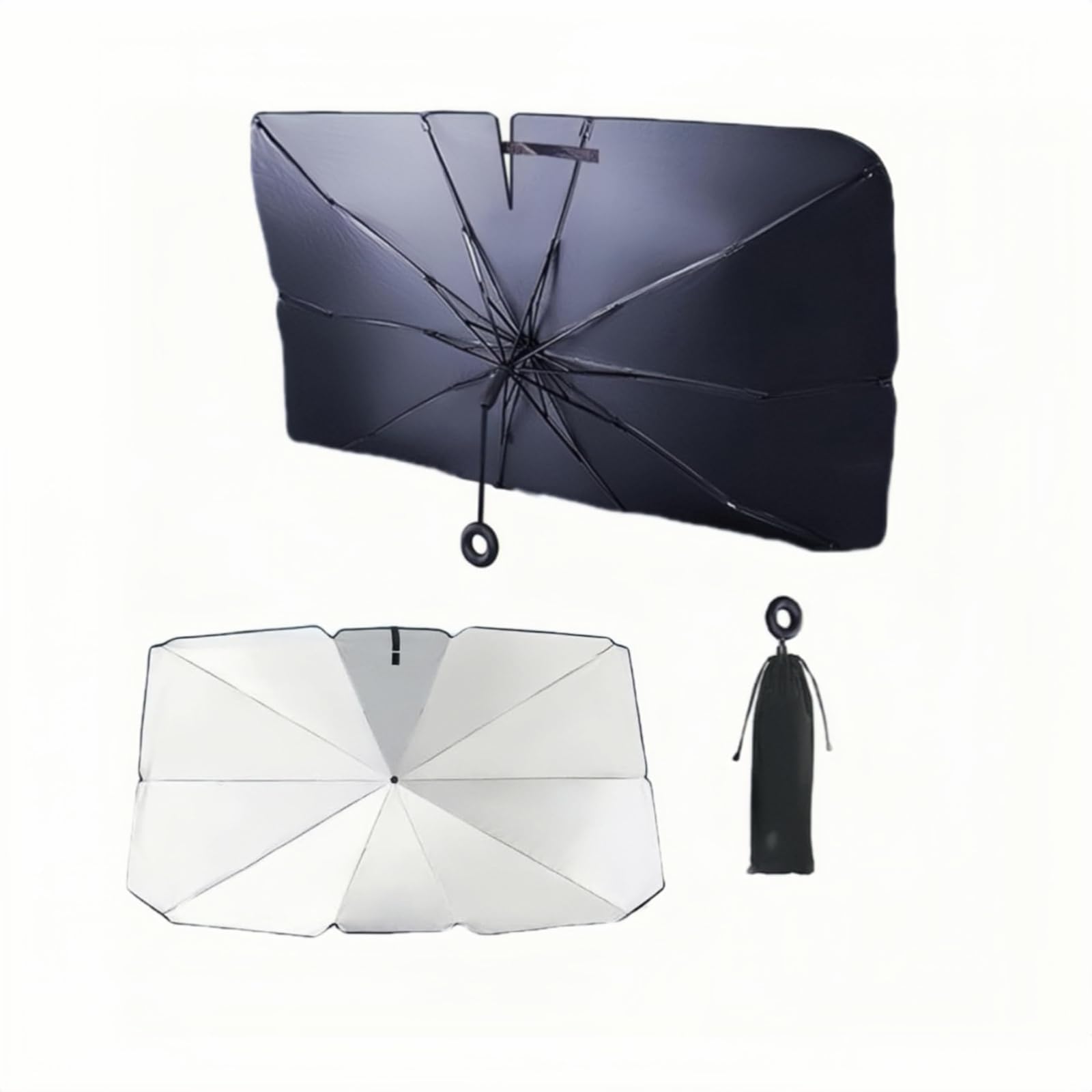 

Козырек на лобовое стекло автомобиля Persevere для Daihatsu New Move Canvas 2022, без центрального сгиба, складной, от солнца, от ультрафиолета, от жары, с защитой от повреждений зонтом