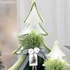 Wooden Christmas Tree Decor 5-10 Inch Farmhouse Table Centerpiece with Bell Ornaments Rustic Holiday Display for Mantel And Dining Table