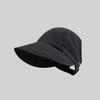 Sun Hat Adjustable Back Buckle Extended Brim Hollow Top Design Ponytail Hat Summer Outdoor Activities Sun Protection Hat