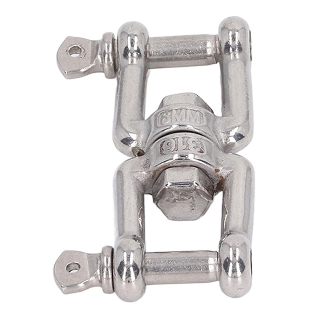 304 Stainless Steel Double Jaw Shackle Rustproof Universal Jaw Anchor Connector for Hardware Lifting Connection