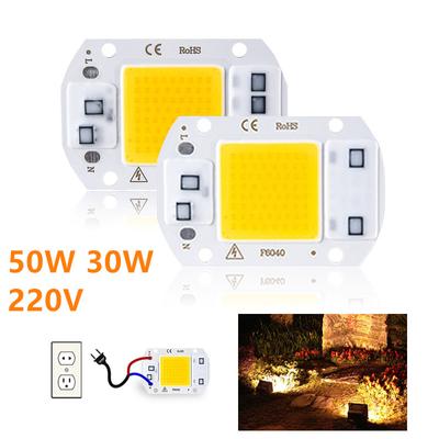 Smart IC COB LED Chip Lamp 50W 30W Matrix Diode LED COB Bead Flood Light 220V LED DIY Spot Light Beads No Need Driver