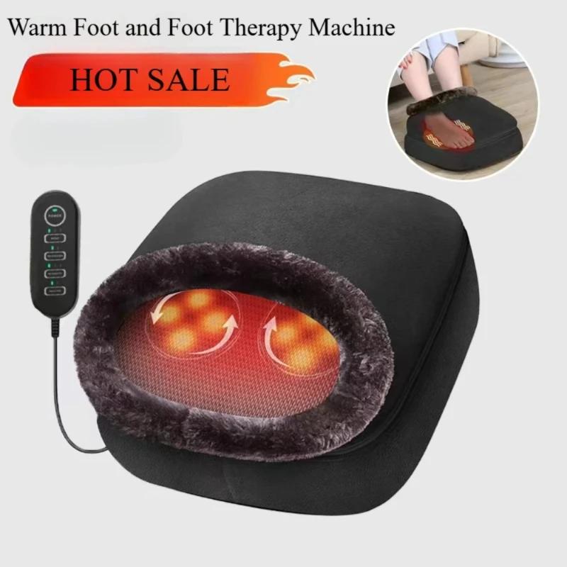 Home electric backrest massage pad, heated boots, foot massager, acupressure kneading massage, hot compress foot therapy machine