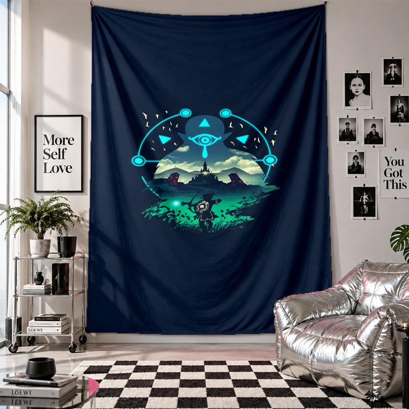 Wall TapestryZelda Art Hanging Cloth Decorative Background Cover for Room Decoration