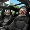 Quirky Cartoon Uncle Printed Headrest Covers Easy To Install Washable