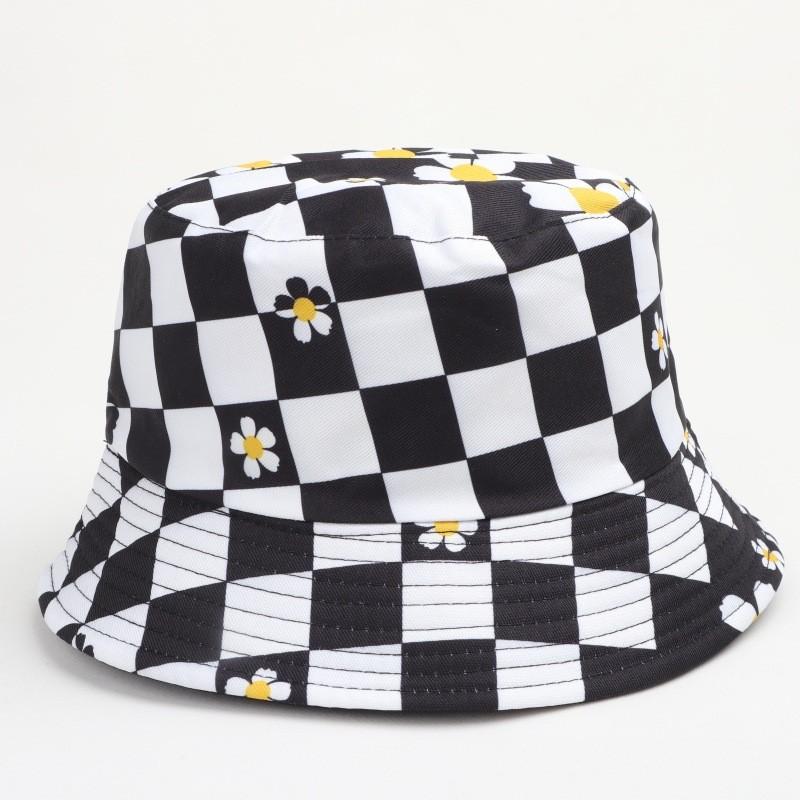 

Retro Print Bucket Hat With Sun Protection For Outdoor Activities Style S