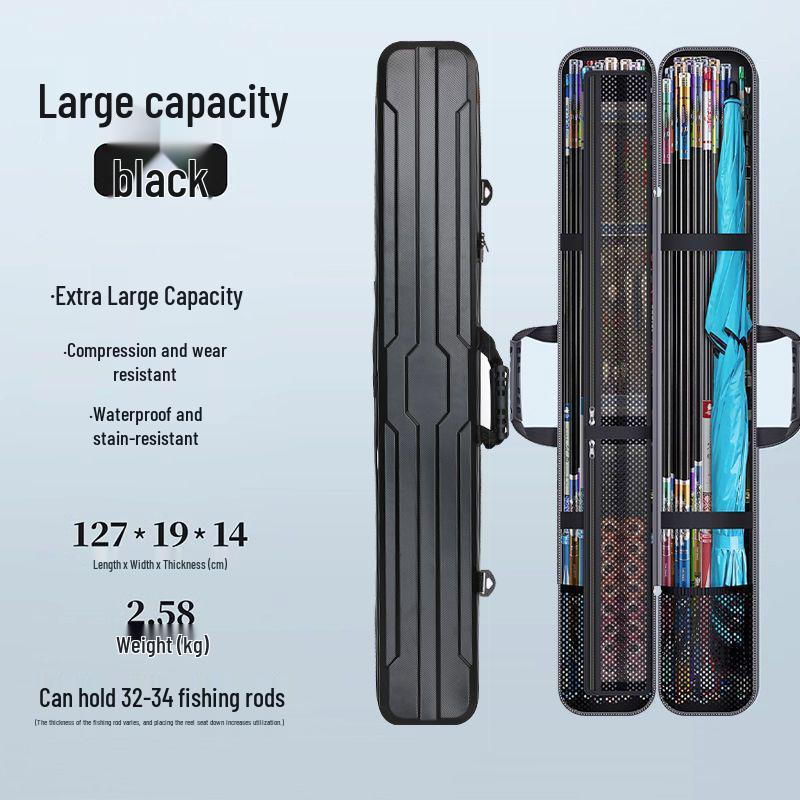 Große Angelruten-Aufbewahrungstasche - Hartschalen-Ausrüstungshalter