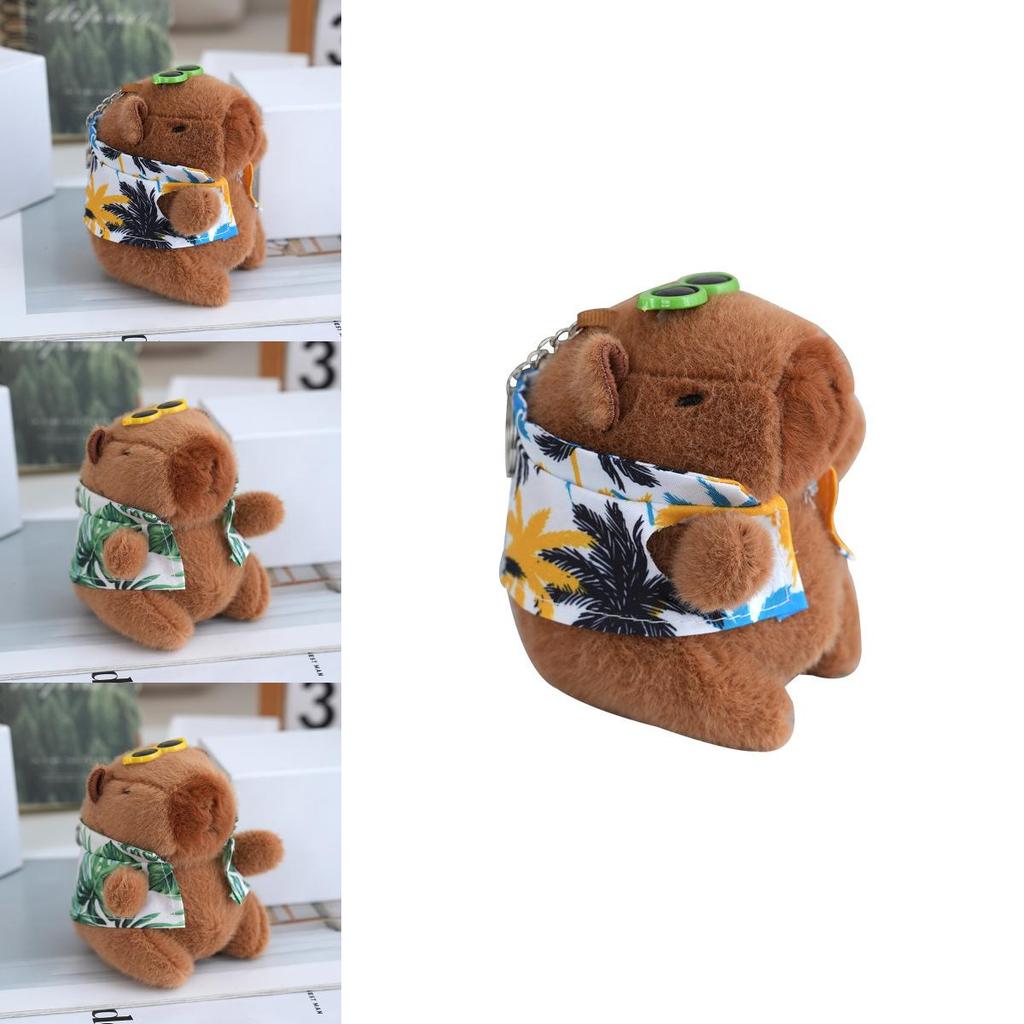 Delightful Capybara Plush Toy Keychain Fluffy Companion For Backpack And Bag Decor