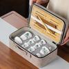 Dehua suet jade white porcelain set kung fu tea set cover bowl travel set company gifts can be added to customers