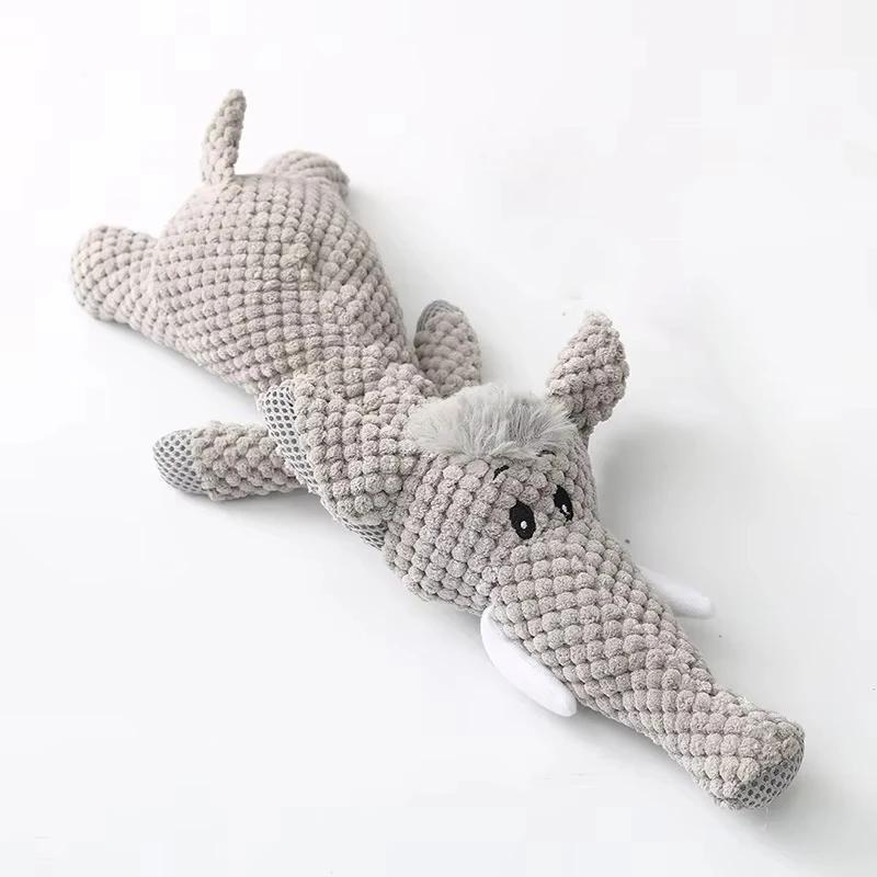 

Durable Chewable Plush Dog Toy for Large Puppies Squeaky Fleece Chew Toys for Teething Small Dogs Cute Cartoon Puppy XS