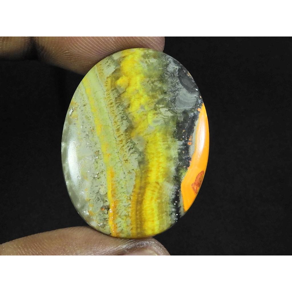 47Cts. Natural Bumble Bee Jasper Oval Cabochon Loose Gemstone 26X35X05 MM D-100