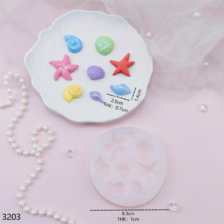 Multipurpose Silicone Craft Mold with Starfish Shell Design Perfect for Candle Soap Resin Art Craft Enthusiasts