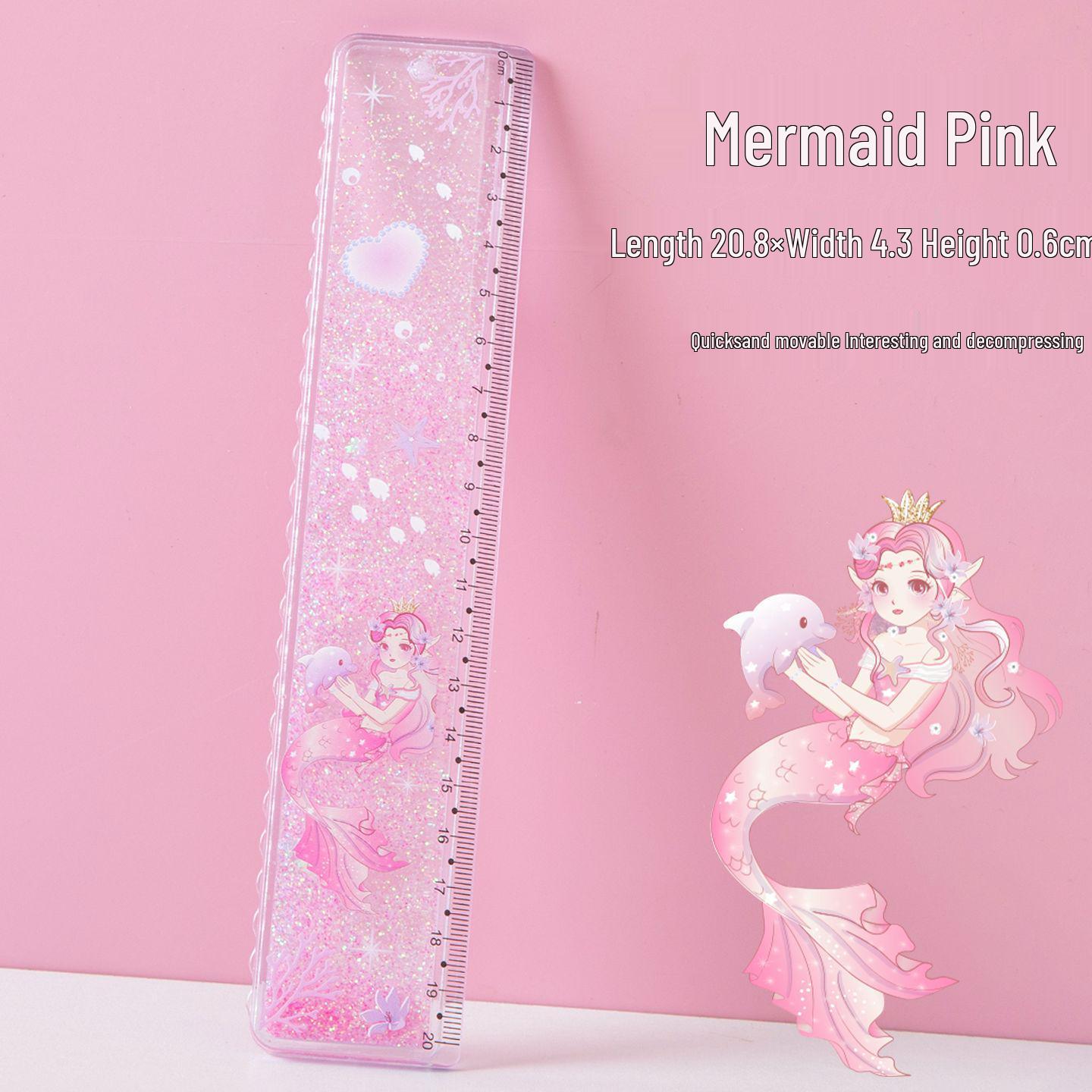 

Creative Multi-Color Dreamy Quicksand Ruler for Elementary Students - Cartoon Style 20cm