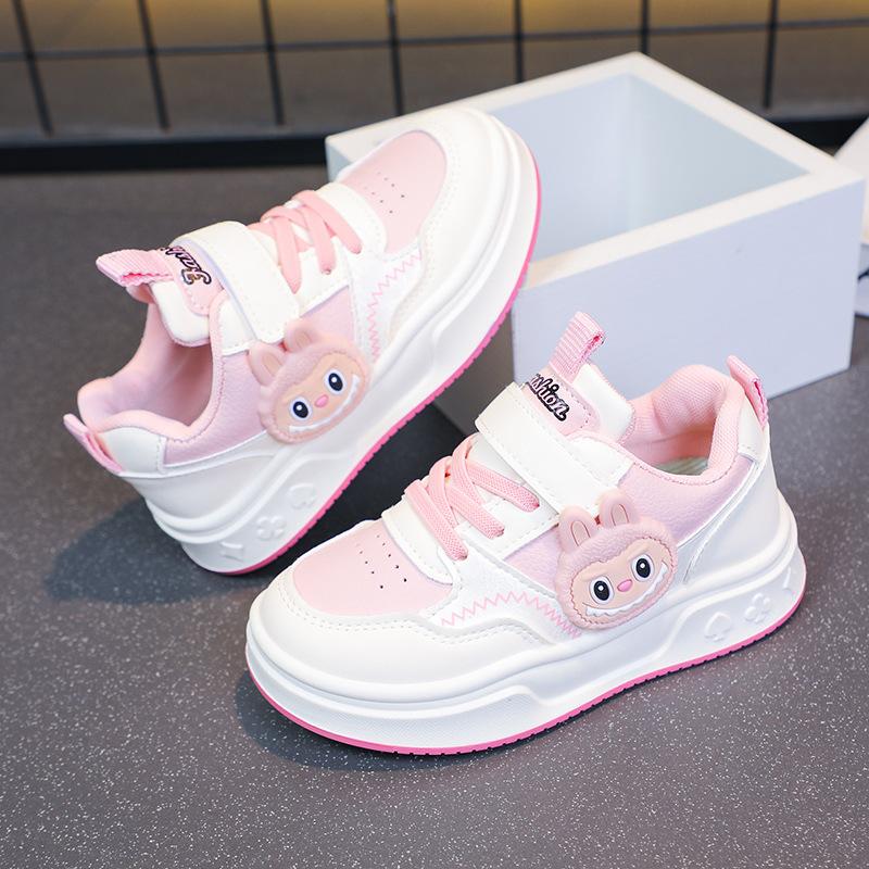 Dziewczęce białe sneakersy z niską cholewką Buty sportowe dla małych dziewczynek Modne i wszechstronne sneakersy