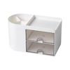 Transparent Multifunctional Desk Organizer with Large Compartments