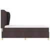 Box Spring Bed with Mattress Dark Brown 200 X 140 Cm Fabric