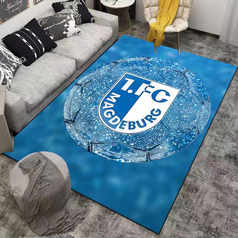 1.FC Magdeburg Logo Carpet suitable as a non-slip mat for the living room or bedroom sofa