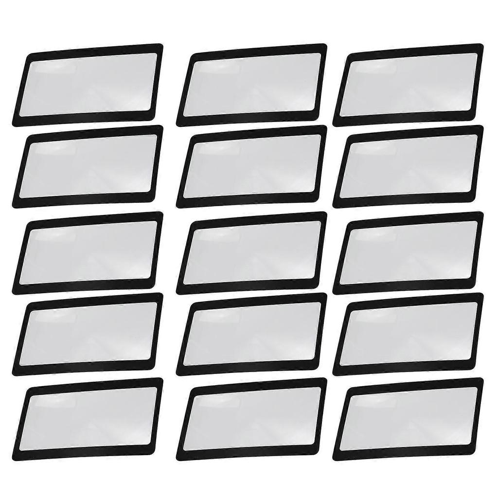 Magnifier Sheet Lightweight Portable Card Size Magnifying Glass for Makeup Reading Small Prints 15pcs