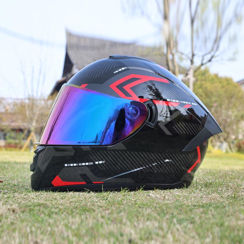 701-LVS-Motorcycle helmet, men's and women's dual mirror full helmet, four season couple motorcycle helmet