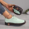 New Stitching Rubber Sole Single Shoes Women Soft Bottom Soft Leather Mom Shoes Large Size 35-45 Women's Shoes
