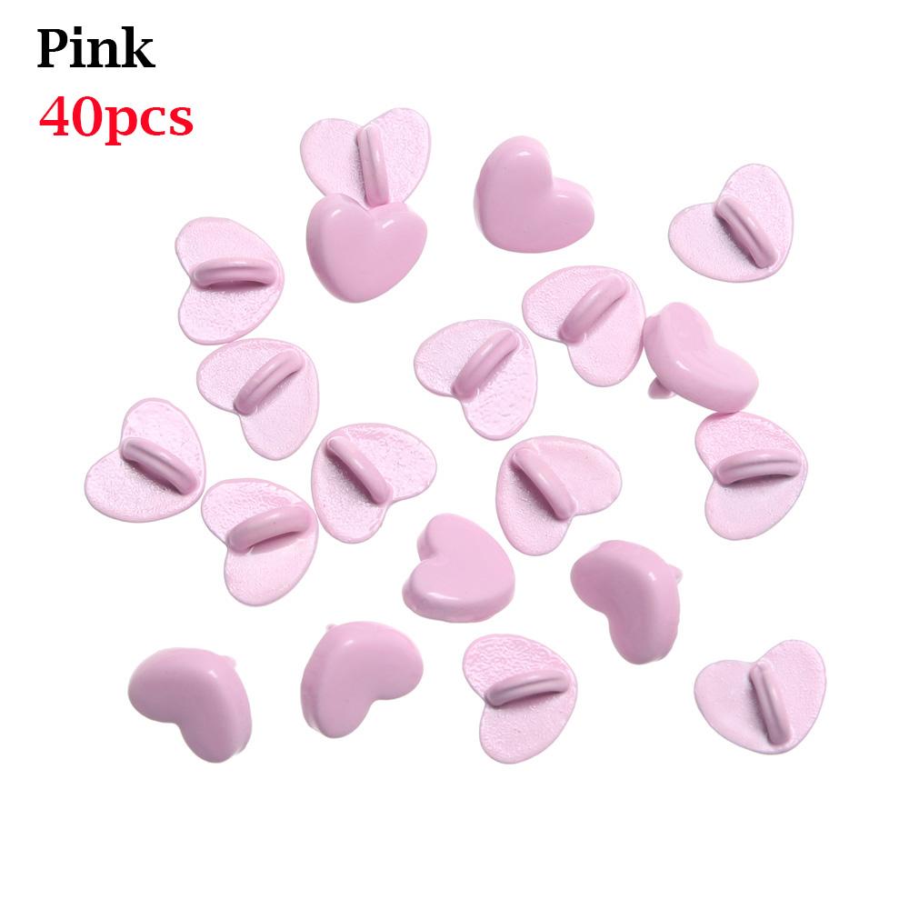 20/40pcs 5mm Mini Button DIY Doll Clothes Metal Printed Buckle Heart Pattern Buckles for 1/6 Doll Clothing Sewing Accessories