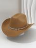 Men's and women's light luxury top hats Western style cowboy hats Unique eye point diamond belt Birthday party party hat