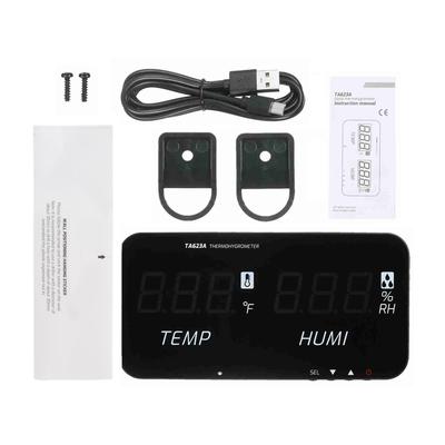Intelligent Temperature Humidity Meter with LED Digital Display Screen Wall Mounted Digital Thermometer Hygrometer