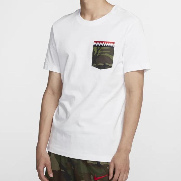 Nike T Shirts Men's Crew Neck Moderate Straight Fit CJ6197-100