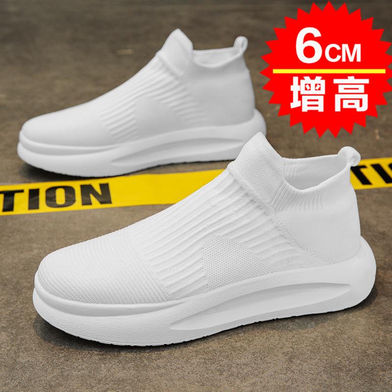 Summer new mesh breathable thick-soled sports lightweight soft-soled black socks shoes