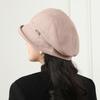 The Elderly Hat Women's Autumn and Winter Woolen Basin Hat Thickened Top Hat Warm Bucket Hat