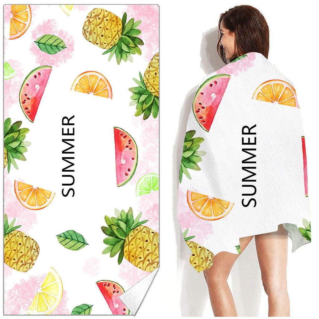 Beach Towel With A Unique Design, Extra Large, Made From Polyester For Kids & Adults