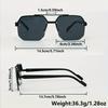 2PCs semi-rimless Stylish glasses for men and women-zinc alloy frame PC lenses perfect for summer parties casual streetwear