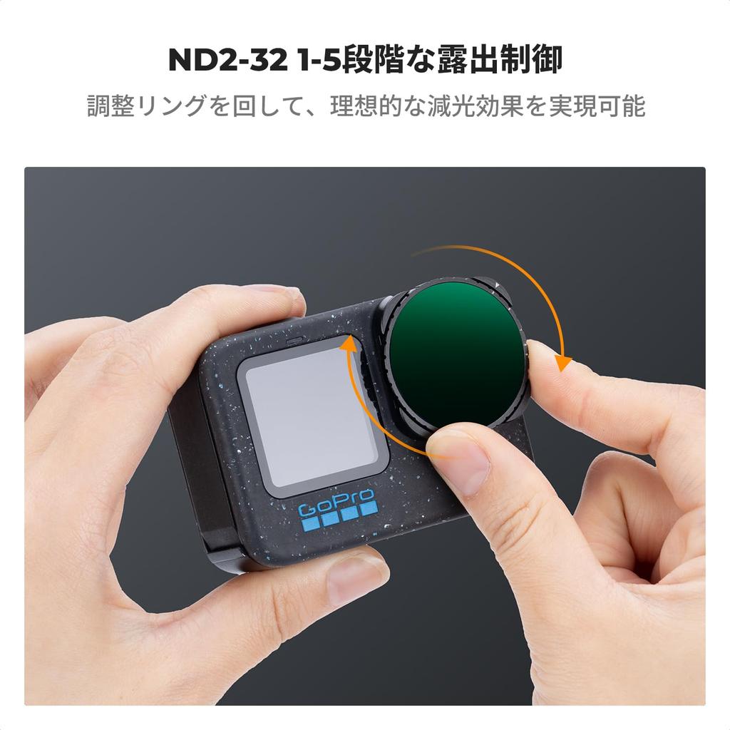 Concept Variable ND Filter for GoPro High Nano Waterproof for Long Exposure and Video Shooting K&F ND2-32 13/12/11/10/9, Transmittance, Coating,