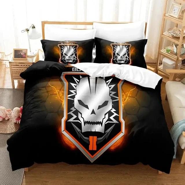 Call of Duty Black Ops Logo Bedding Set Duvet Cover Bed Set Quilt Cover Pillowcase Comforter  Queen Size Bed Linen COD