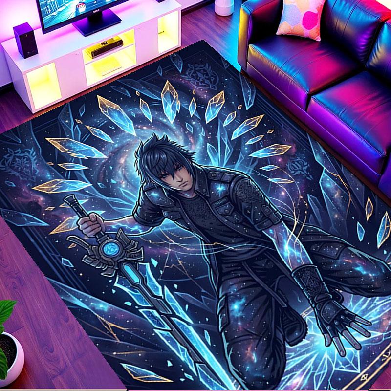 Final Fantasy Print Rug, Washable Floor Carpet, For Entryway Dorm Laundry Room Office Study, Home Decor Birthday Christmas Gift