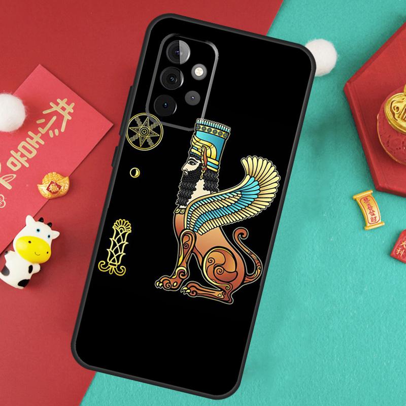 Lamassu Assyrian Winged Lion Case For Samsung Galaxy A55 A35 A25 A15 A14 A34 A54 A53 A33 A23 A13 A12 A52 A51 A32 Cover