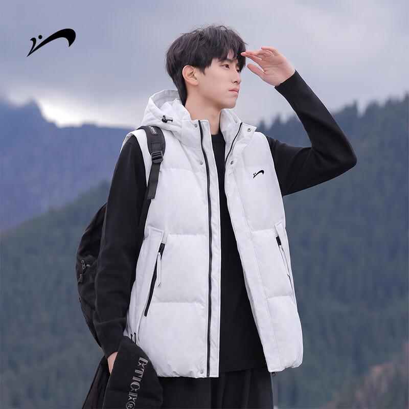 GuiRenNiao Men's Hooded Padded Sleeveless Vest