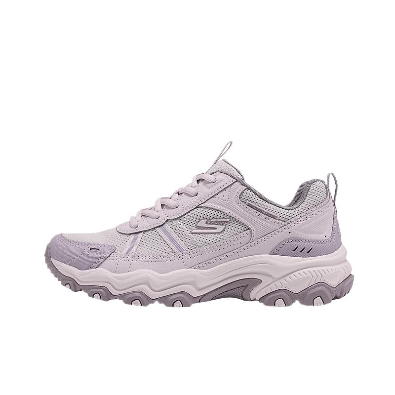 Skechers Outdoor Womens Mesh Synthetic Leather Round Toe Lace-Up Low-Top Training Shoes Women sneakers 180378-LAV 35