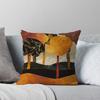 Watercolor Landscape Pattern Throw Pillow Cover With Short Plush Print Living Room Sofa Decoration Cushion Cover Pillow Covers