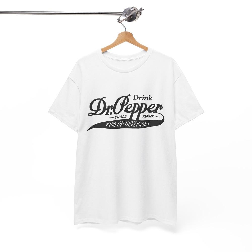 

Dr Pepper Tshirt Retro Soda Pop Logo Vintage Beverage Unisex Heavy Cotton Tee Unisex T-Shirt XXXXL