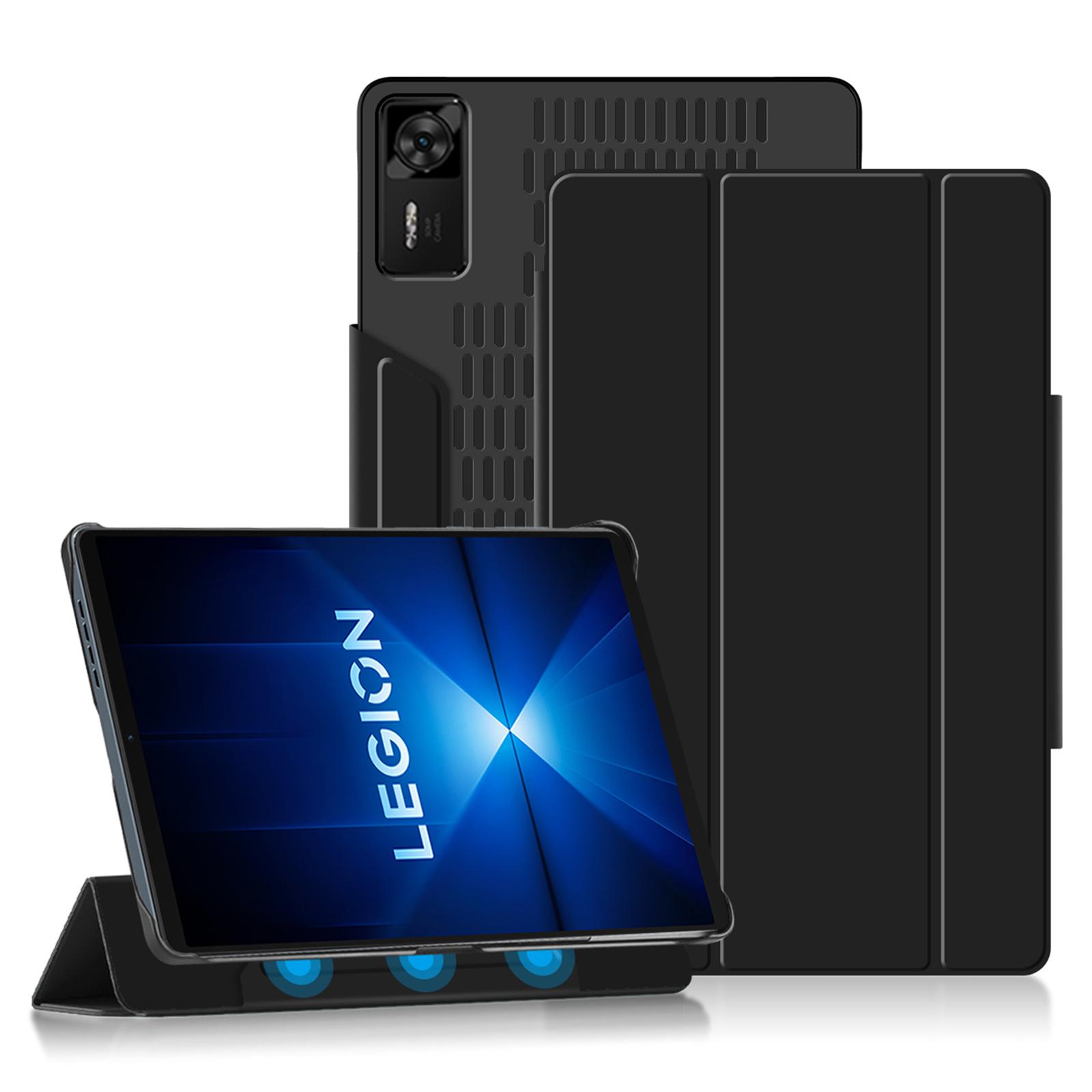 

Для Lenovo Legion Y700 (2025) Чохол-підставка з ПУ шкіри, магнітна знімна кришка для планшета Black